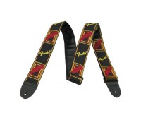 2 MONOGRAMMED BLACK/YELLOW/RED STRAP