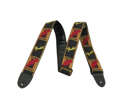2 MONOGRAMMED BLACK/YELLOW/RED STRAP